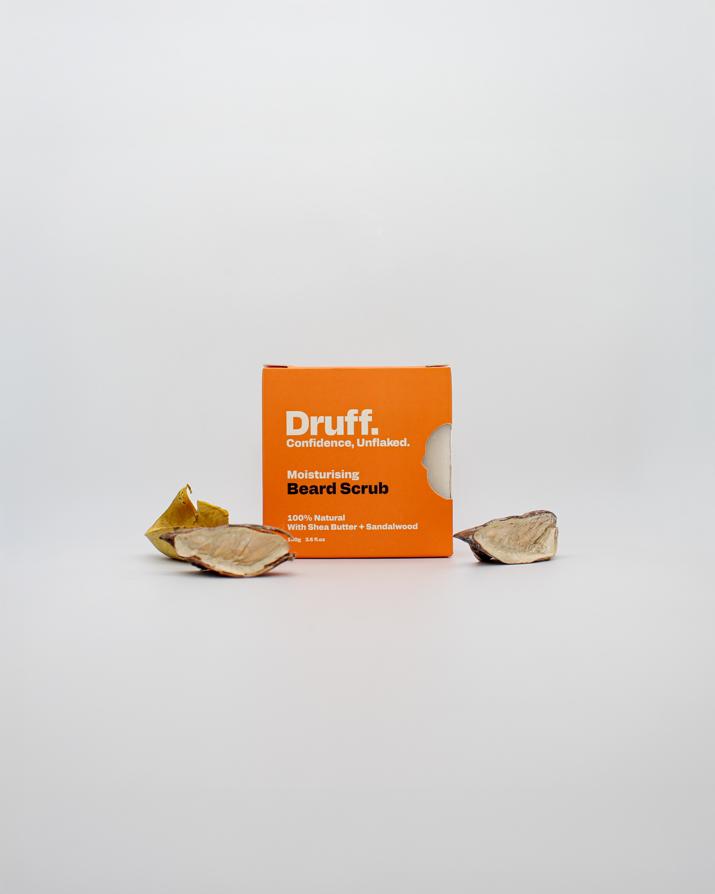 Druff beard scrub packaging